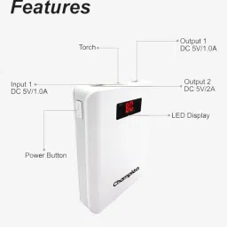 Champion Z-10 10400mAh Power Bank (White) image 2