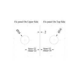 OZONE Glass to Glass Connector 90° Polished Stainless Steel Finish, OGC-333-ED STD PSS image 3