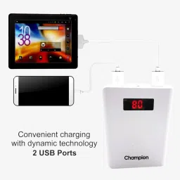 Champion Z-10 10400mAh Power Bank (White) image 5