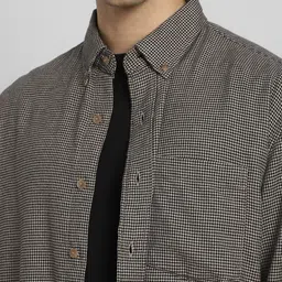 AMERICAN EAGLE OUTFITTERS Men Button-Down Collar Textured Cotton Casual Shirt image 3