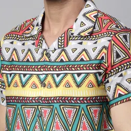 Bushirt Multicolor Regular Fit Printed Shirt & Shorts Set image 4