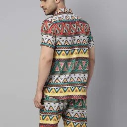 Bushirt Multicolor Regular Fit Printed Shirt & Shorts Set image 2