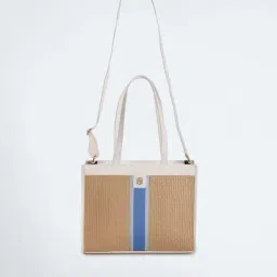TOMMY HILFIGER White SOPHIA II Woven Tote-image-15