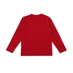 Pepe Jeans Kids Red Cotton Graphic Full Sleeves T-Shirt image 2