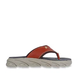 Carlton London Men's Tan Thong Sandals image 1