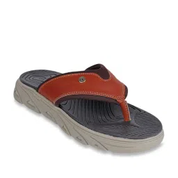 Carlton London Men's Tan Thong Sandals image 2