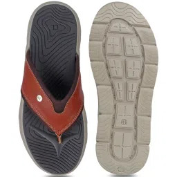 Carlton London Men's Tan Thong Sandals image 3