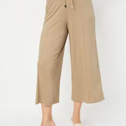 max Women Cropped Mid-Rise Parallel Trousers-image-88