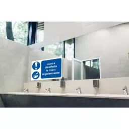 RS PRO PVC Mandatory Wash Hands Sign With Italian Text Model No 2013343 image 4