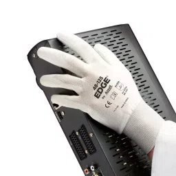 Ansell EDGE 48-125 Multi Purpose Gloves Knitwrist Cuff Polyurethane White Size 9 (Pack of 144 Pair) image 4