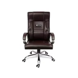 Rose Eye Executive High Back Office Chair Brown-image-0