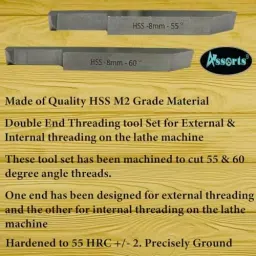 Assorts Double End External & Threading Tool Set High Speed Steel M2 8x8 mm Shank image 5