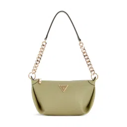 guess fashion Guess Sage Green Solid Meridian Top Zip Shoulder Bag-picture-35