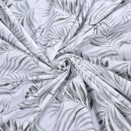 Huesland Green & White Floral Printed 144 TC Pure Cotton King Bedsheet Set 1.08cm x 1.08cm image 4