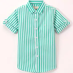 Jash Kids Half Sleeves Striped Shirt - Green-picture-24
