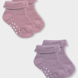 Mi Arcus Pack Of 2 Solid Anti Skid Socks - Pink & Mauve-picture-28