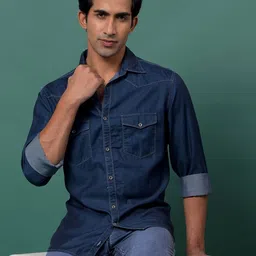 Crimsoune Club Classic Slim Fit Spread Collar Shirt-picture-41