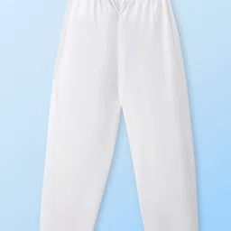 Babyhug Cambric Woven Full Sleeves Floral Printed Kurta With Pyjama Set - Light Pink & White image 4