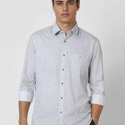 Van Heusen Sport Men Slim Fit Geometric Printed Cotton Casual Shirt-picture-34