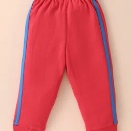 Zero Male Interlock Knit Full Length Track Pants with Sports Print Pack of 3 - Brown Red & Royal Blue image 5