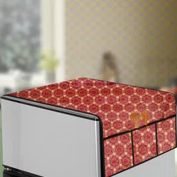 The Furnishing Tree Maroon Plastic Refrigerator Cover-picture-39