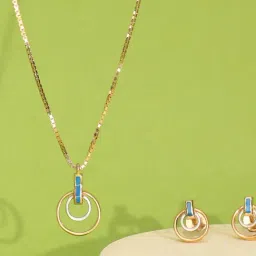 P.N.Gadgil Jewellers 18K Echo Circle Gold Necklace for Women-picture-14