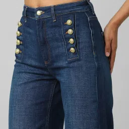 Only Blue Wide High Rise Jeans image 5
