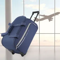 Lavie Sport Small Size 53 Cms Galactic Wheel Duffle Bag  | Trolley Bag (Navy)-image-96