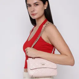 Guess Soft Pink Wilbur Logo Shoulder Bag image 1