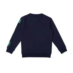 Pepe Jeans Kids Blue Graphic Full Sleeves Sweatshirt image 2