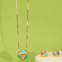 P.N.Gadgil Jewellers 18K Geo Hex Gold Necklace for Women-picture-10
