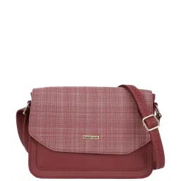 Fastrack Maroon Textured Medium Sling Handbag image 1