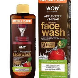 WOW Skin Science Apple Cider Vinegar Foaming Face Wash Refill Pack - 200 ml image 2