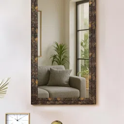 Art Street Copper Glass Rectangular Wall Decorative Mirror with Frame image 1