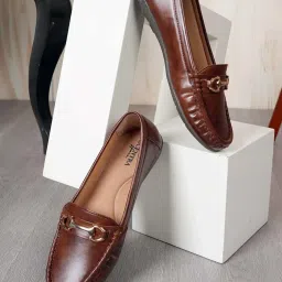 Scentra Women's Tan Casual Loafers image 1