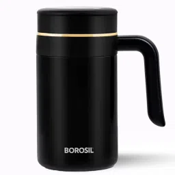 Borosil Black Insulated Coffee Mug 540 ml image 1