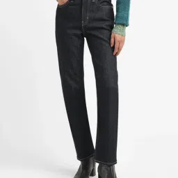 Levi's 725 Dark Navy Relaxed Fit High Rise Jeans image 1