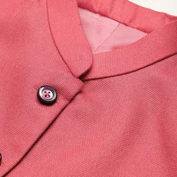 Vastraa Fusion Women Pink Textured Nehru Jacket image 2