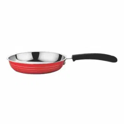 Goodhomes Red & Silver Steel 22.4 cm Frypan (1.2 L) - Set of 1-picture-13