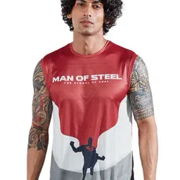The Souled Store Red & White Regular Fit Printed T-Shirt-picture-38