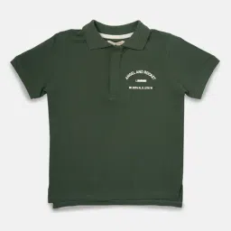 Angel & Rocket Kids Green Cotton Regular Fit Polo T-Shirt-picture-36