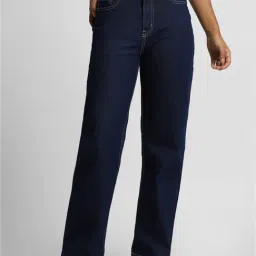 Forever 21 Blue Cotton Straight Fit Mid Rise Jeans-picture-35