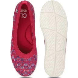 CL Sport by Carlton London Women's Fuchsia Pink Flat Ballets image 3