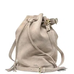Tohl Beige Solid Large Handbag image 1