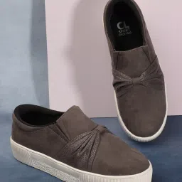 Carlton London Women's Grey Slip-On Shoes image 1