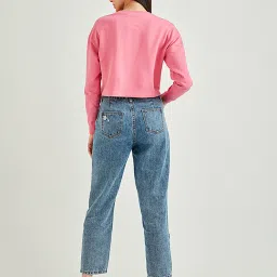 Cover Story Pink Full Sleeves Sweatshirt image 2