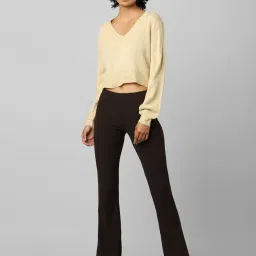 Only Beige V Neck Sweater image 4