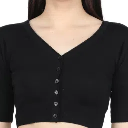 Monte Carlo Black Wool Open Front Cardigan image 5