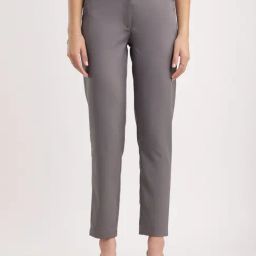 Fablestreet Grey Polyester Relaxed Fit Mid Rise Trousers-picture-32