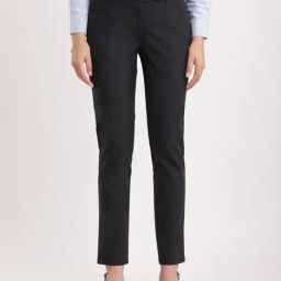 Fablestreet Dark Grey Cotton Relaxed Fit Mid Rise Trousers-picture-11